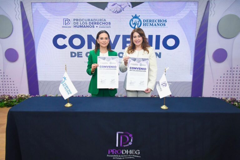 PRODHEG y Sria de Derechos Humanos firman convenio a favor de la dignidad de las personas guanajuatenses