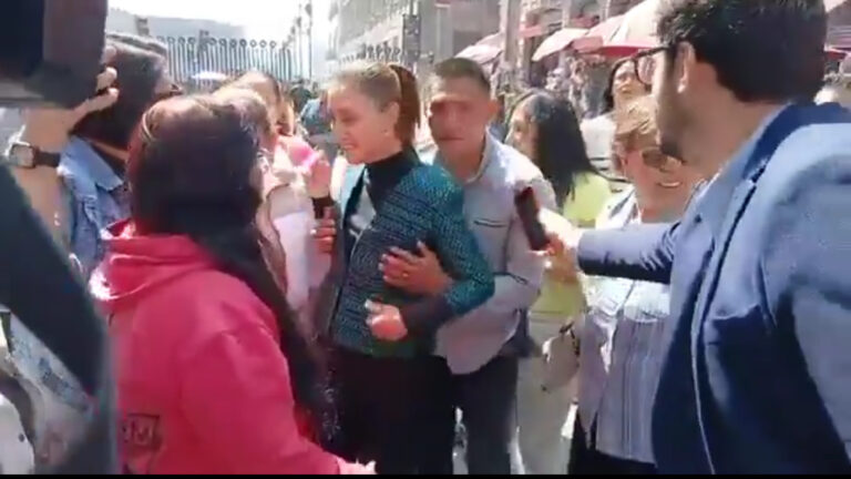 Acosan a Claudia Sheinbaum en vía pública