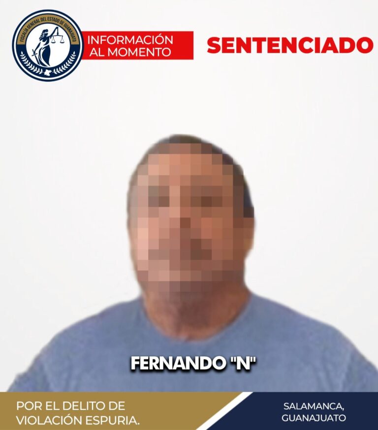 Sentencian a 17 años y 8 meses de prisión a responsable de violación espuria en Salamanca