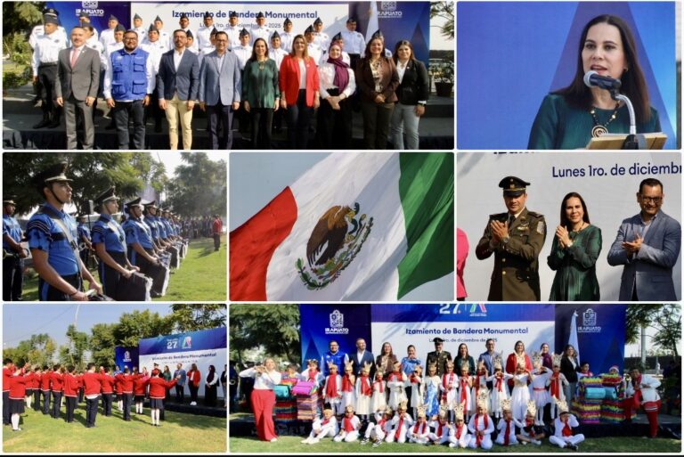 INICIA DICIEMBRE CON IZAMIENTO DE BANDERA MONUMENTAL
