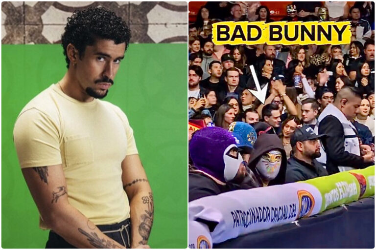 BAD BUNNY DISFRUTA DE UNA NOCHE DE LUCHA LIBRE EN LA CIUDAD DE MÉXICO ANTES DE SUS CONCIERTOS