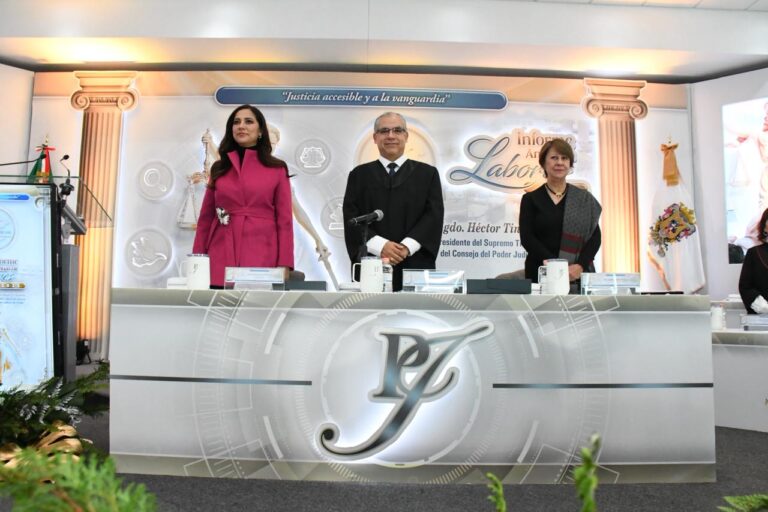 Rinde Presidente del Poder Judicial, Informe de Actividades