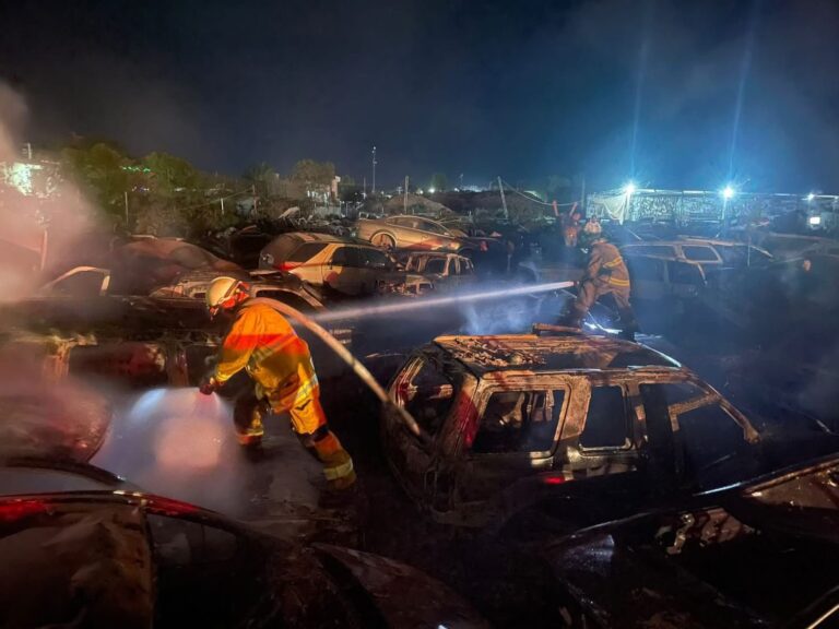 Incendio acaba con deshuesadero en Juventino Rosas