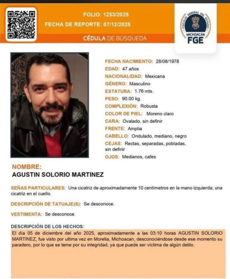 Fiscalía de Guanajuato confirma identificación de Agustín Solorio, el político michoacano hallado sin vida en Romita