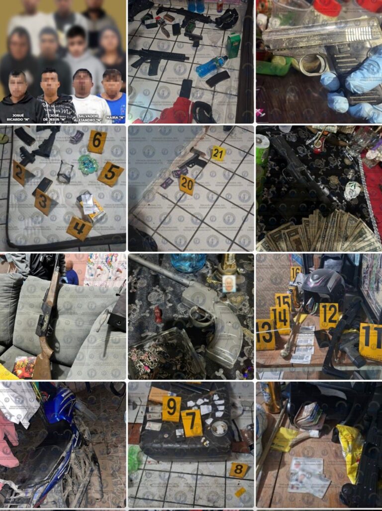 Detienen a 11 personas por extorsión tras cateos en Irapuato, Salamanca, Celaya y Guanajuato capital