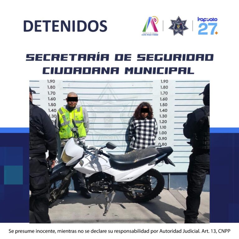 Detiene Policía de Irapuato a dos asaltantes