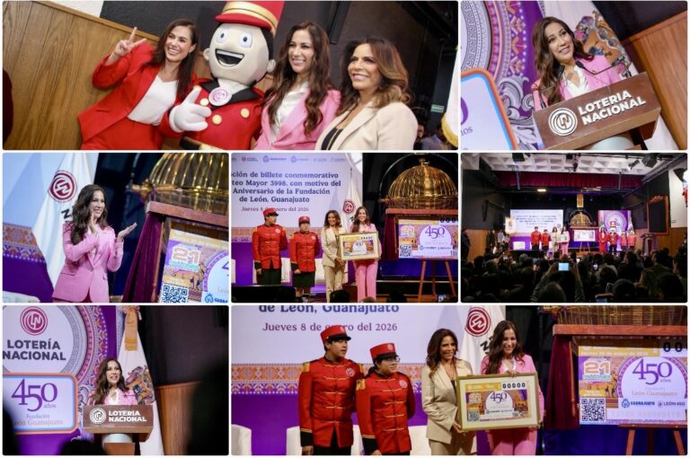 Develan billete de lotería para conmemorar 450 años de la Fundación de León, Guanajuato