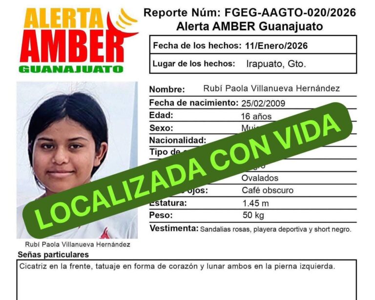 Localizan con vida a menor desaparecida el 11 de Enero