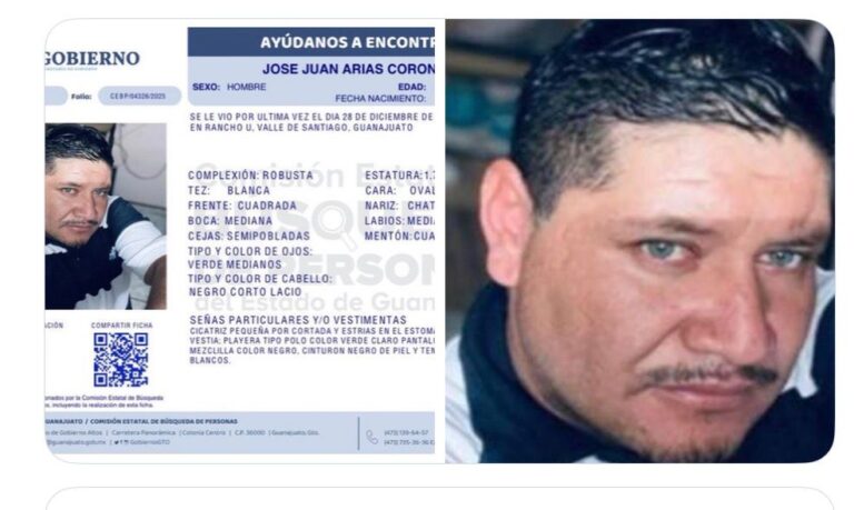 ONU activa Acción Urgente ante desaparición forzada de padre buscador en Valle de Santiago