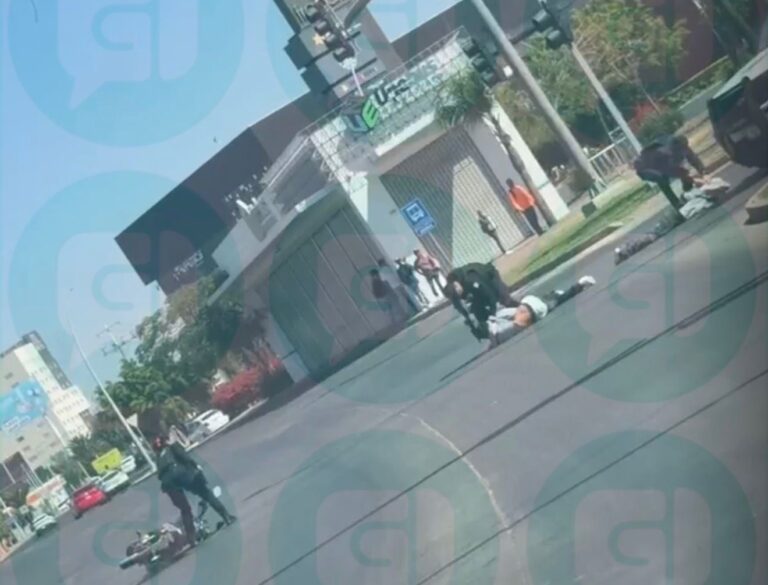 Difunden imágenes de cómo elementos de seguridad detienen a sujetos que presuntamente quemaron tiendas