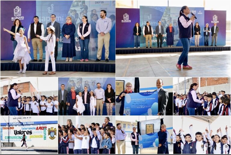 ENTREGAN DISTINTIVO “ESCUELA AZUL” A PRIMARIA DE IRAPUATO