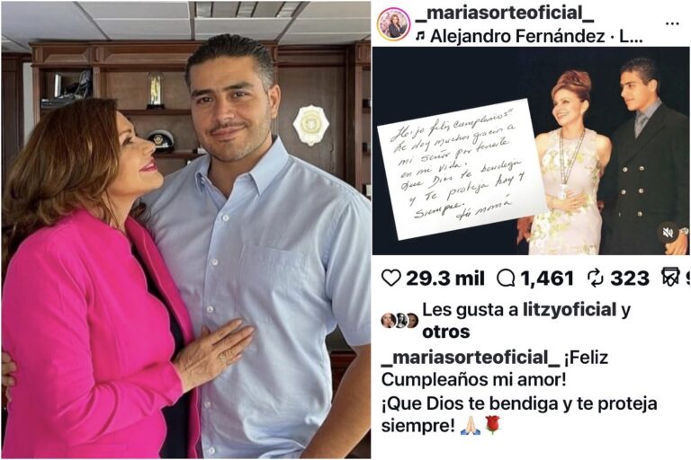 MARÍA SORTÉ FELICITA A SU HIJO OMAR GARCÍA HARFUCH POR SU CUMPLEAÑOS 44