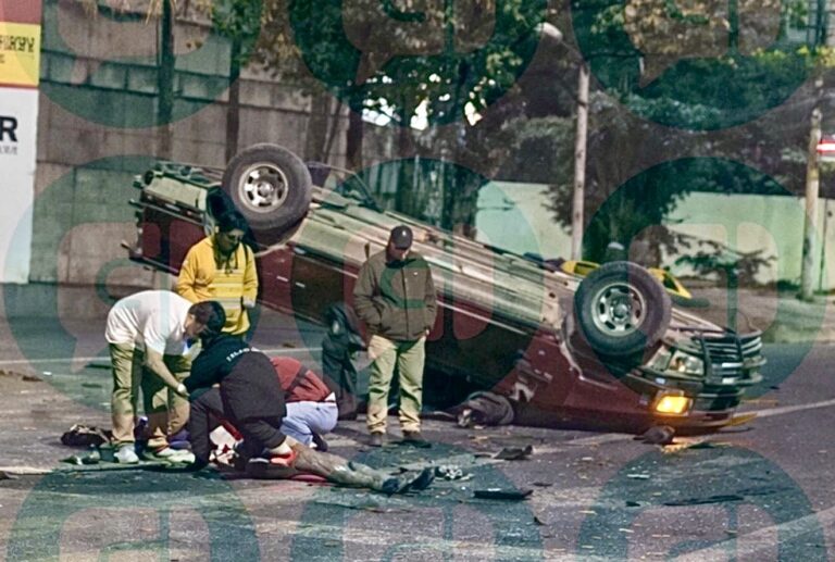 Se registra aparatoso accidente en Celaya