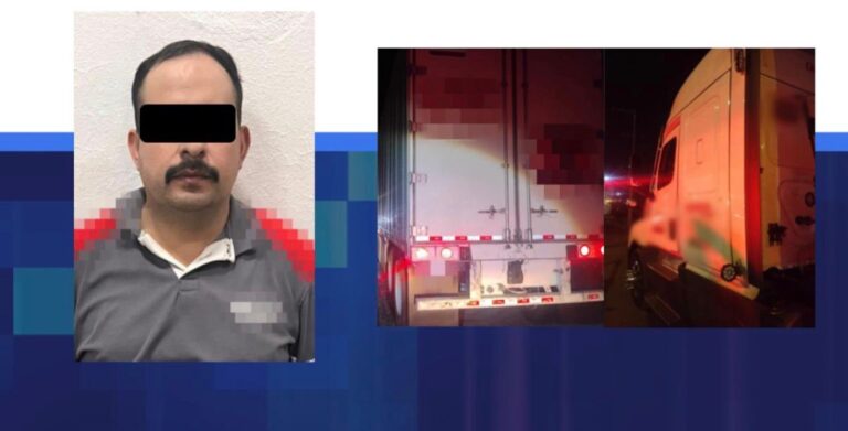 Policía de Irapuato recupera caja de tráiler con reporte de robo y detiene a conductor