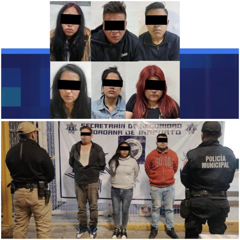 Policía de Irapuato detiene a 9 personas del EdoMex por robo de celulares y carteras en la Feria