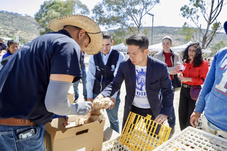 Entrega DIF Estatal aves de traspatio para impulsar la economía de las familias de San Miguel de Allende