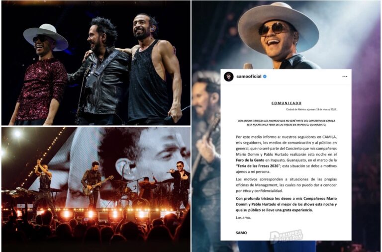 SAMO ACUSA A CAMILA DE HABERLO VIOLENTADO DURANTE SU ETAPA EN LA BANDA