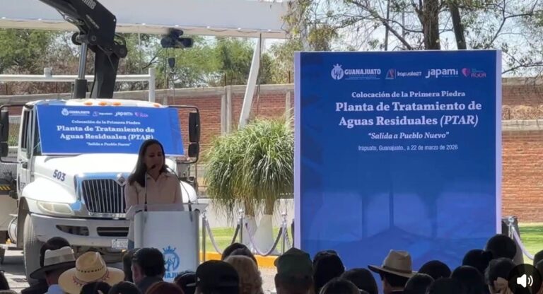 Colocan primera piedra de Planta de Tratamiento de Aguas Residuales en Irapuato