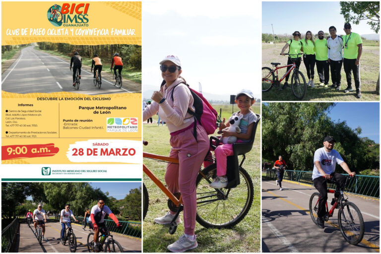 Invita IMSS Guanajuato a ciudadanía de León a primera edición del año de “BiciIMSS” en Parque Metropolitano