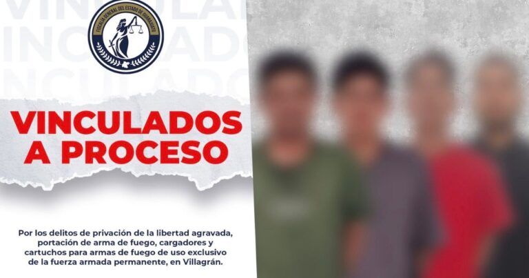 Vinculan a proceso a cuatro por secuestro de adolescente en Villagrán