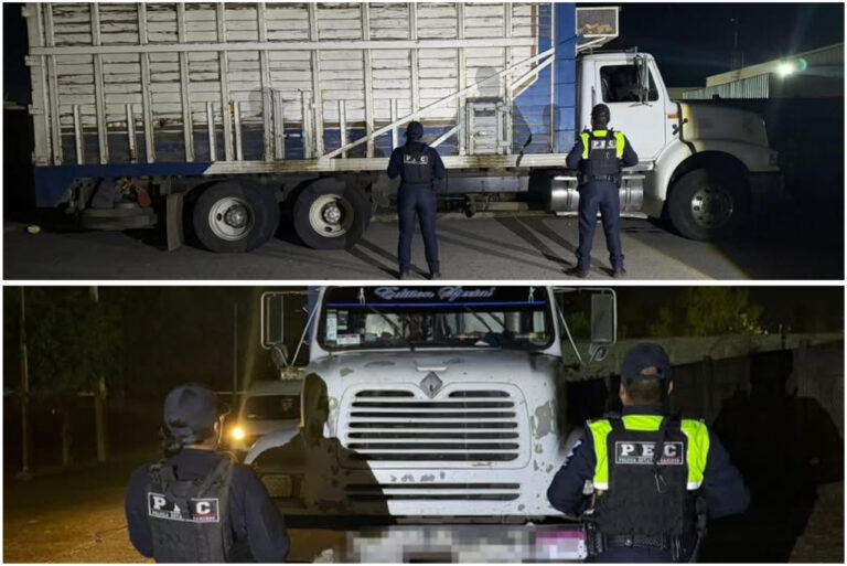 Recuperan camión con reporte de robo que transportaba 20 toneladas de cebollas