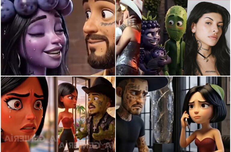 FRUTINOVELAS AHORA RECREAN EL DRAMA ENTRE ÁNGELA AGUILAR, CAZZU Y CHRISTIAN NODAL