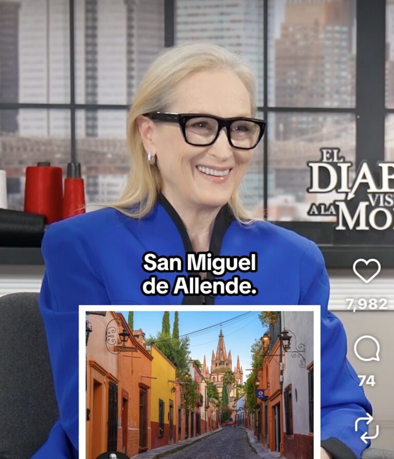 Meryl Streep elige San Miguel de Allende como escenario ideal para un desfile de moda
