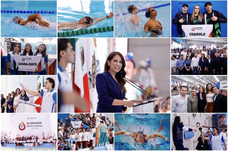 “El triunfo está en la pasión”: Libia inaugura la Olimpiada de Natación CONADE