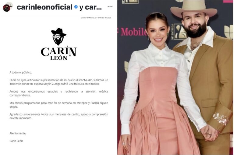 CAE ELEVADOR EN EL QUE VIAJABA CARÍN LEÓN; SU ESPOSA TERMINÓ CON FRACTURA