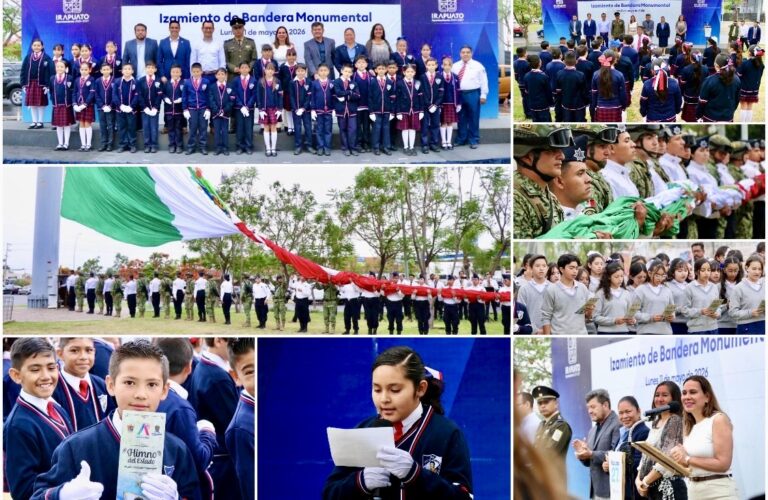 IRAPUATO FORTALECE SU IDENTIDAD CON CEREMONIA DE IZAMIENTO DE BANDERA