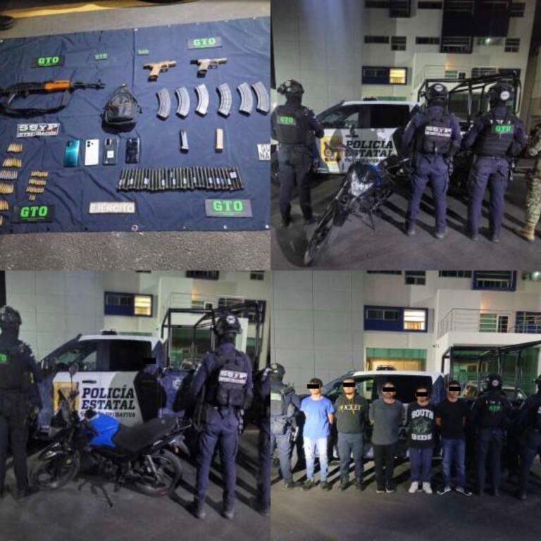 Ejército y FSPE aseguran arsenal y motocicletas en operativo en Irapuato