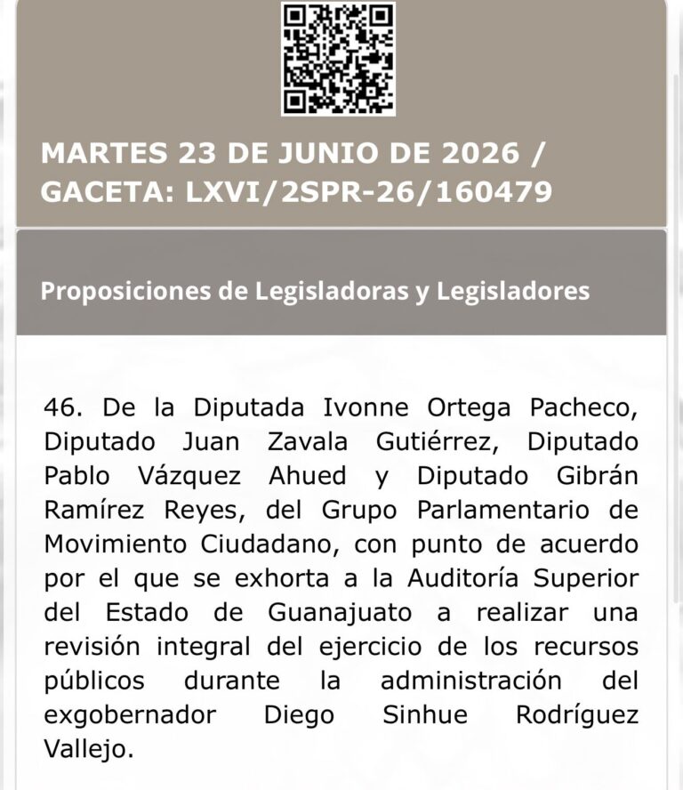 Presentan en Congreso de la Unión, punto de acuerdo para auditar gestión de Diego Sinhué