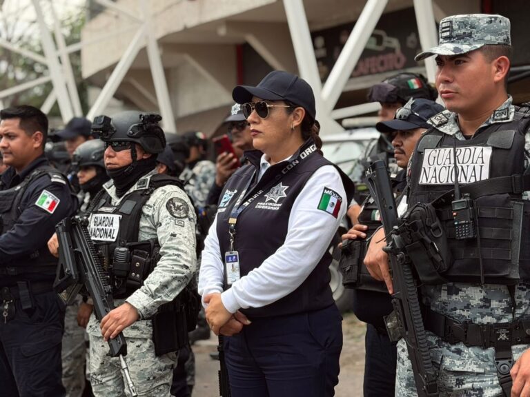 Despliegan amplio operativo de seguridad en los alrededores del estadio Sergio León Chávez