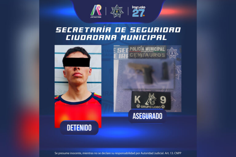 Presunto asaltante de cuentahabiente detenido en Irapuato es originario de la CDMX