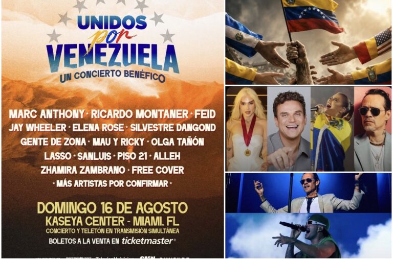 ARTISTAS SE UNEN PARA EL CONCIERTO BENÉFICO “UNIDOS POR VENEZUELA”