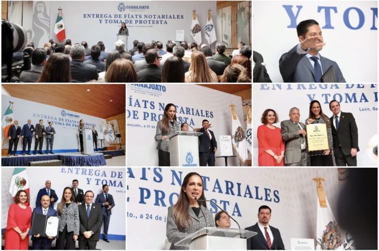Gobernadora presenta reforma para modernizar el sistema notarial en Guanajuato.