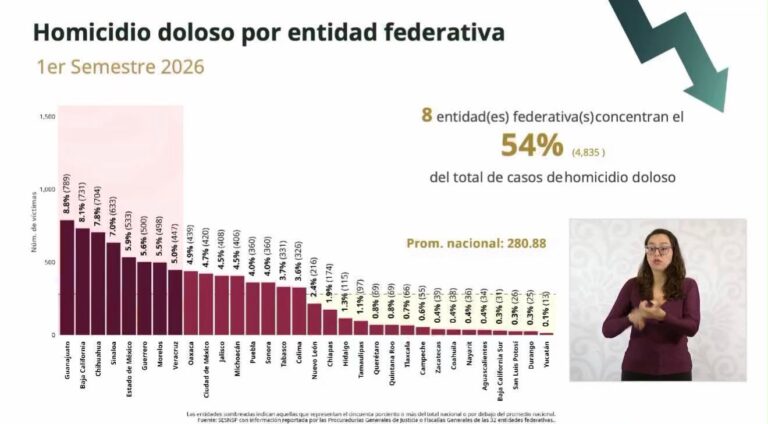 Guanajuato encabezó homicidios dolosos del país en el primer semestre de 2026