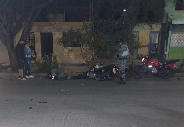 Elemento de la GN resulta lesionado tras ser arrollado por un vehículo en Celaya