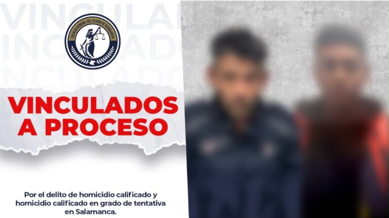Van a prisión preventiva dos presuntos responsables de ataque que dejó una mujer muerta en Salamanca