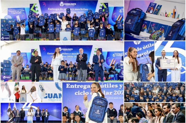 Inicia Gobierno de la Gente entrega de paquetes de útiles escolares y mochilas en Celaya.
