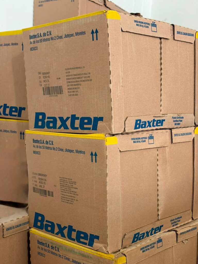 Cortazar pone a la disposición de la ciudadanía bolsas de diálisis manual