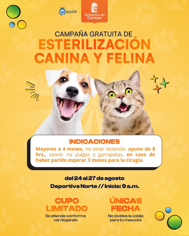 Invita Cortazar a Campaña Gratuita de Esterilización Canina y Felina