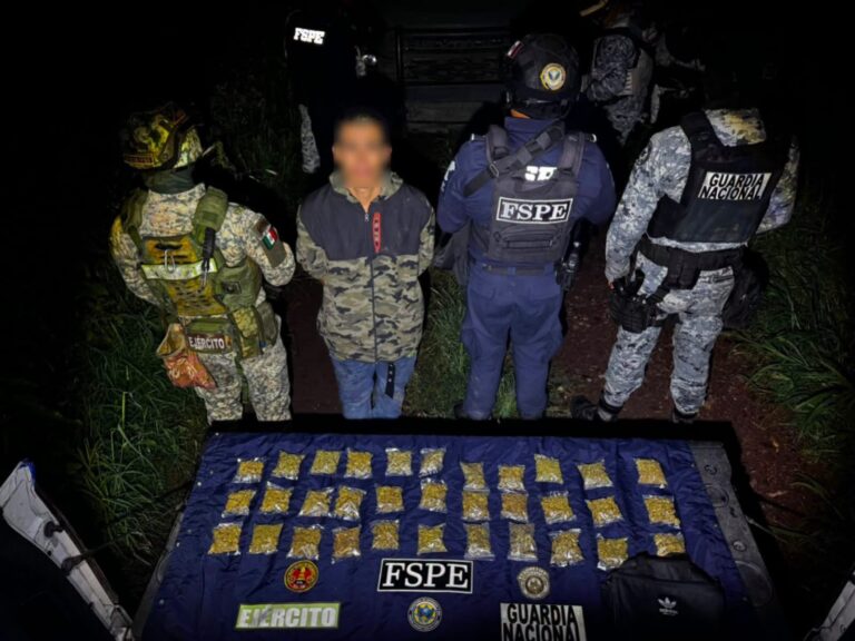 Detienen a joven con 520 dosis de marihuana en Villagrán