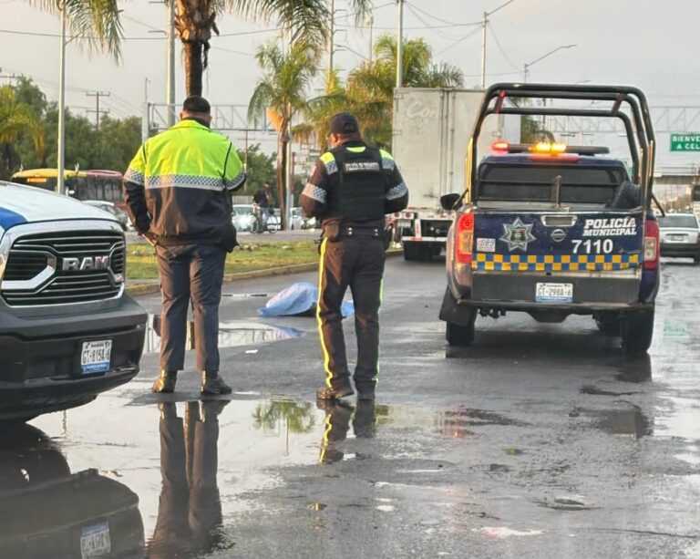Muere mujer y hombre resulta herido tras ser arrollados por camión de carga en Celaya