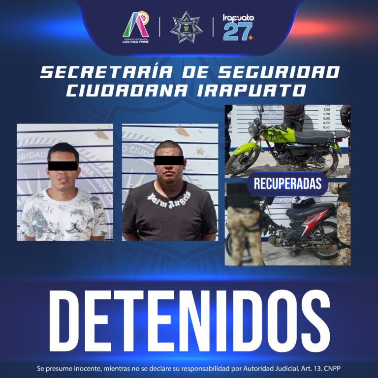 Sujeto con 22 ingresos a los separos fue detenido con motocicleta con reporte de robo