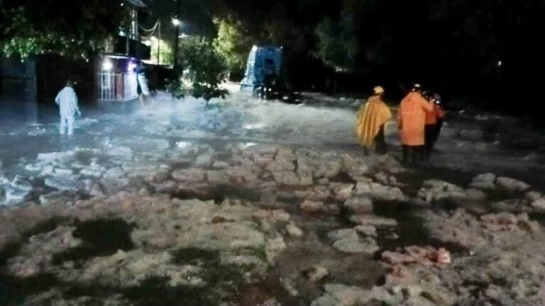 Lluvia y granizo afectan comunidad Aldama en Irapuato