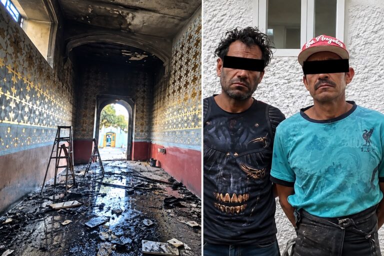 Detienen a dos hombres por incendio de templo en León