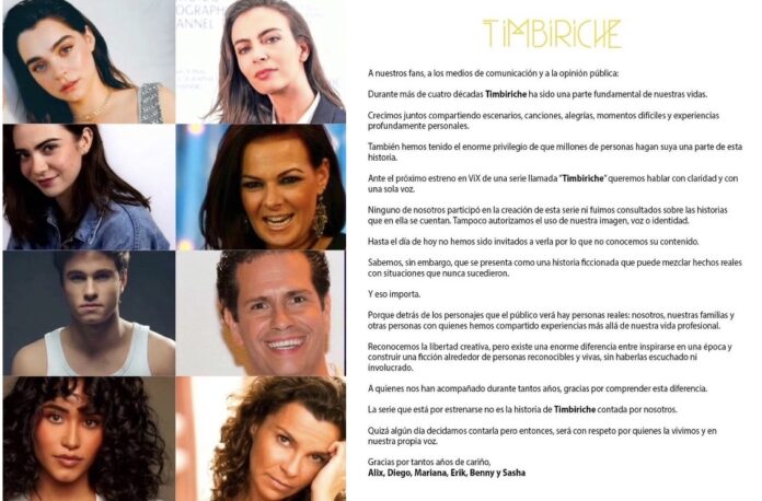¡TIMBIRICHE SE DESLINDA DE SU BIOSERIE! Miércoles, 7 de octubre de 2026.